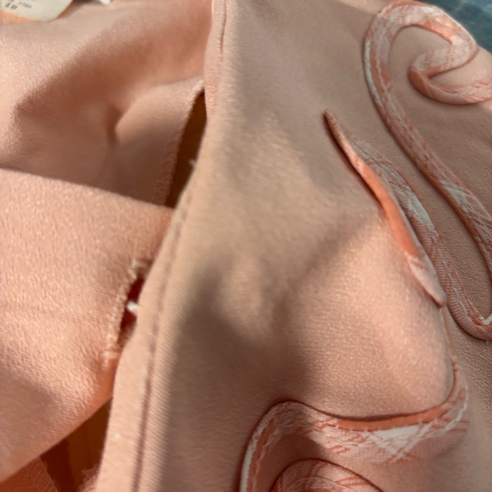 NWT Matthew & David Chic Peach Embroidered Blouse & Plaid Pleated Skirt Set 18 - Picture 11 of 16